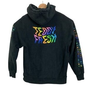 Teddy Fresh Acid Trip Hoodie h3h3 H3 Podcast Mens M Sweater Black Sweatshirt